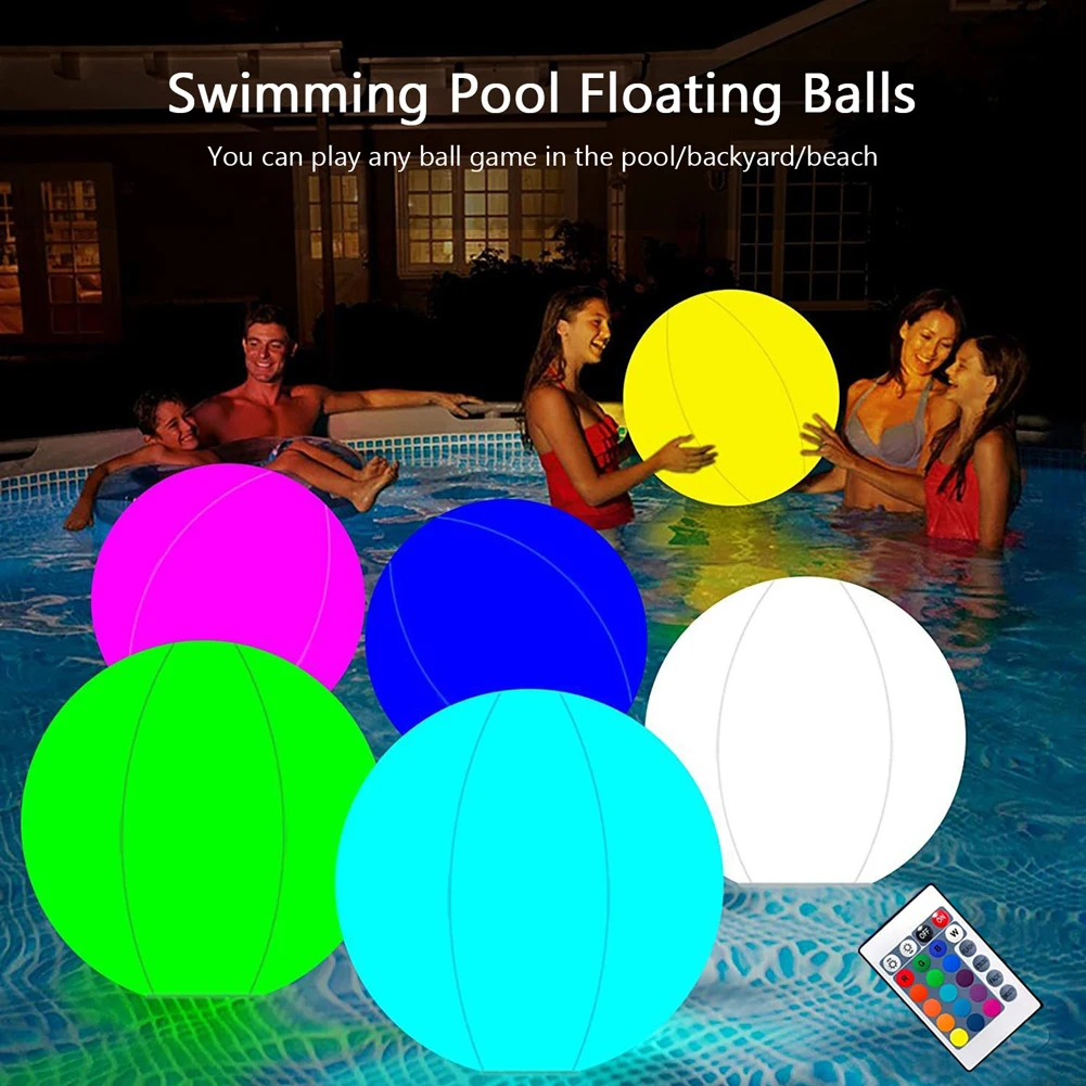 Outdoor Lighting Around Pool - Inflatable Pool Beach Ball 16 Colors