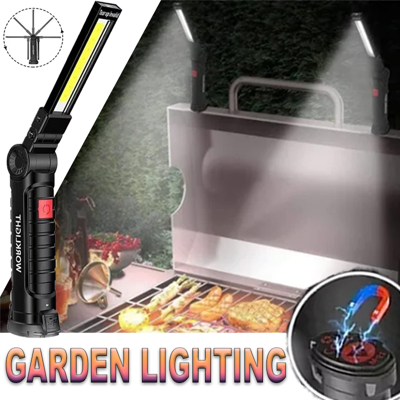 Zinc Outdoor Lighting - Portable LED Flashlight with Magnetic Hook