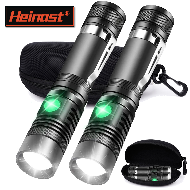 Zinc Outdoor Lighting - Rechargeable T6 Handheld Flashlight Use 18650