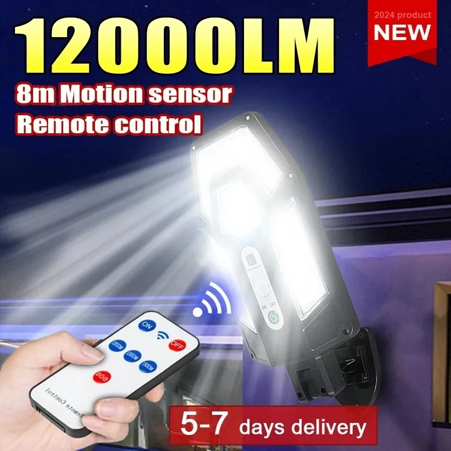 Outdoor Lighting Company - 12000LM Powerful Solar Wall Lamp with
