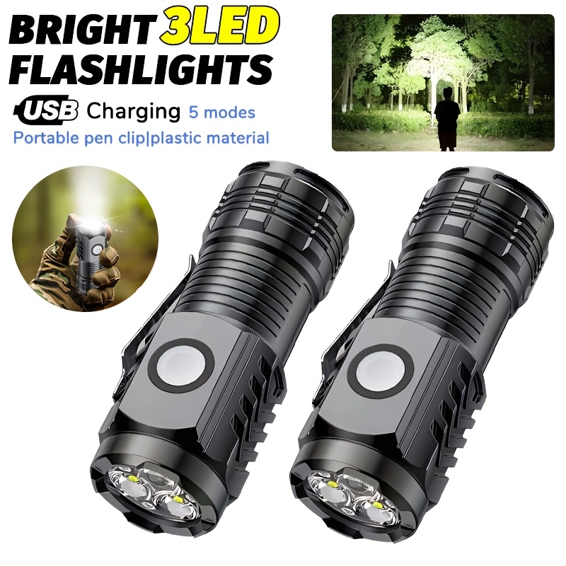 Outdoor Lighting Permanent - Portable Mini LED Handheld Flashlight Powerful