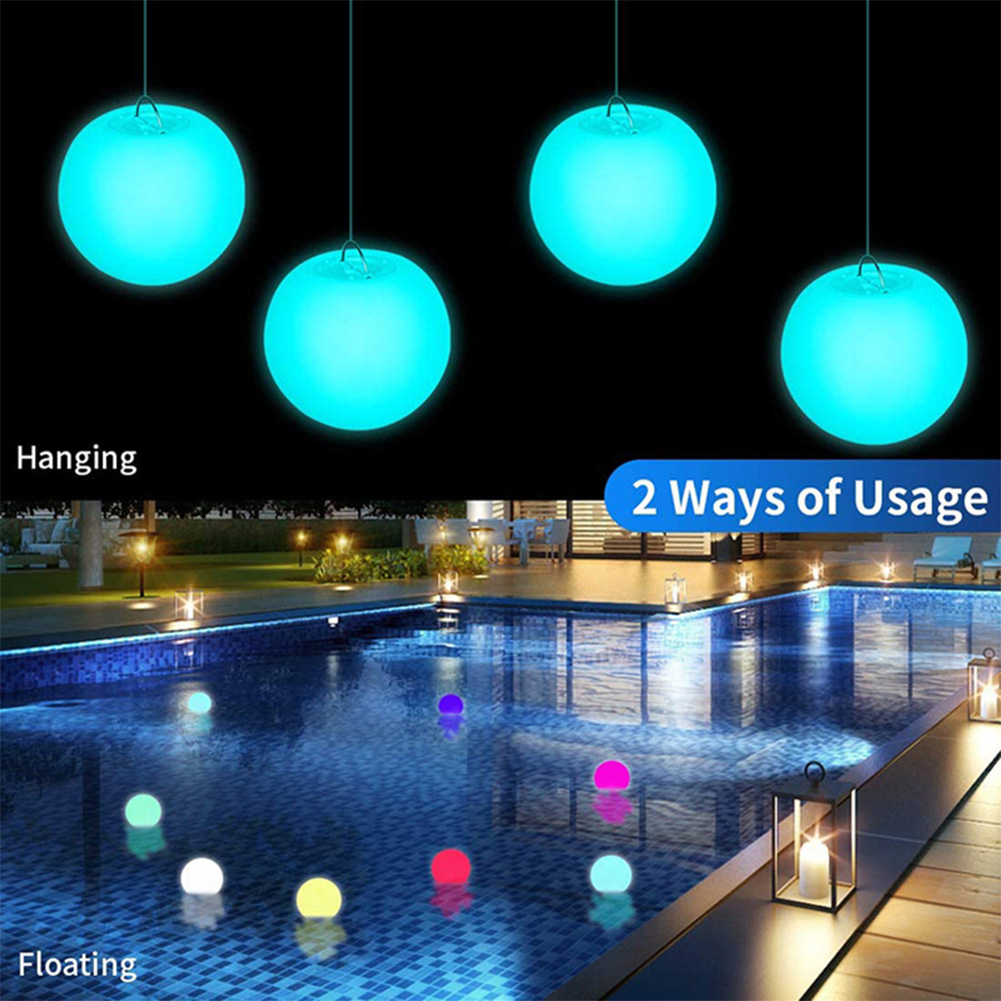 Outdoor Lighting Around Pool - LED Glowing Ball Night Light Remote
