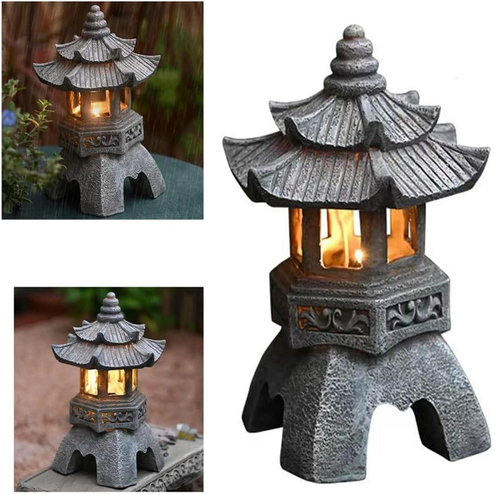 Pagoda Statues Outdoor Solar P - огляд і ціна Outdoor Lighting Architectural