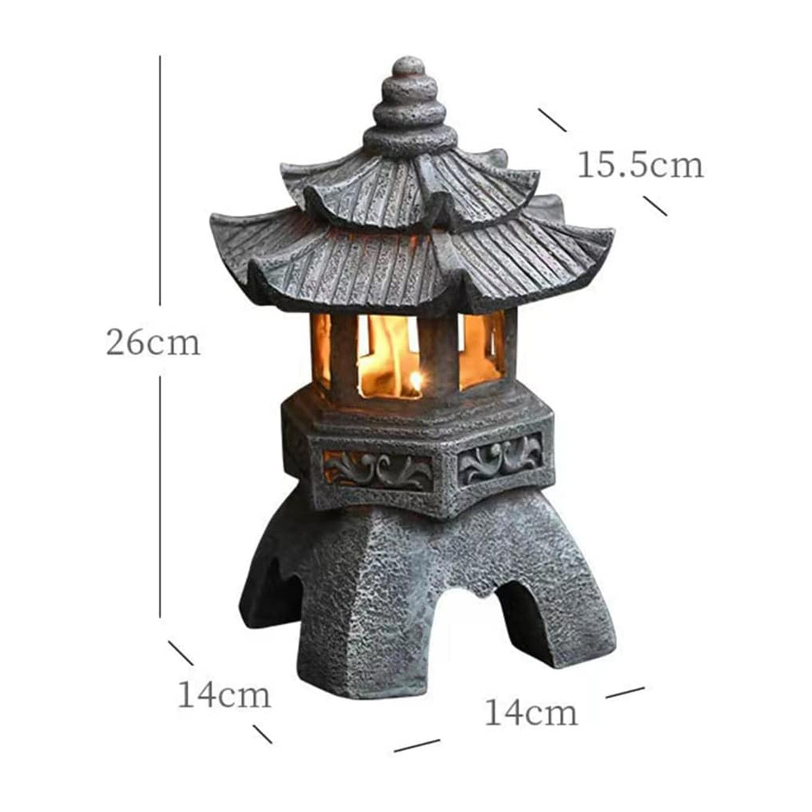 Pagoda Statues Outdoor Solar P - огляд і ціна Outdoor Lighting Architectural