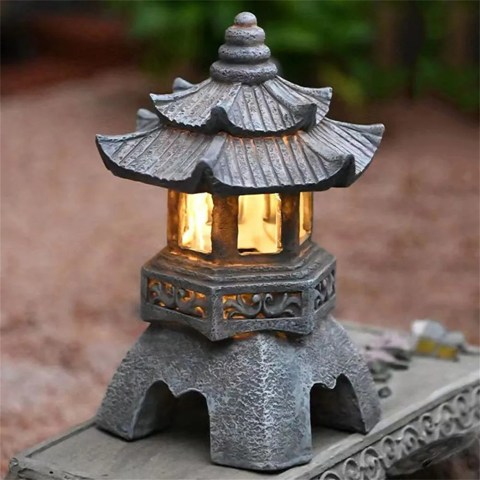 Pagoda Statues Outdoor Solar P - огляд і ціна Outdoor Lighting Architectural