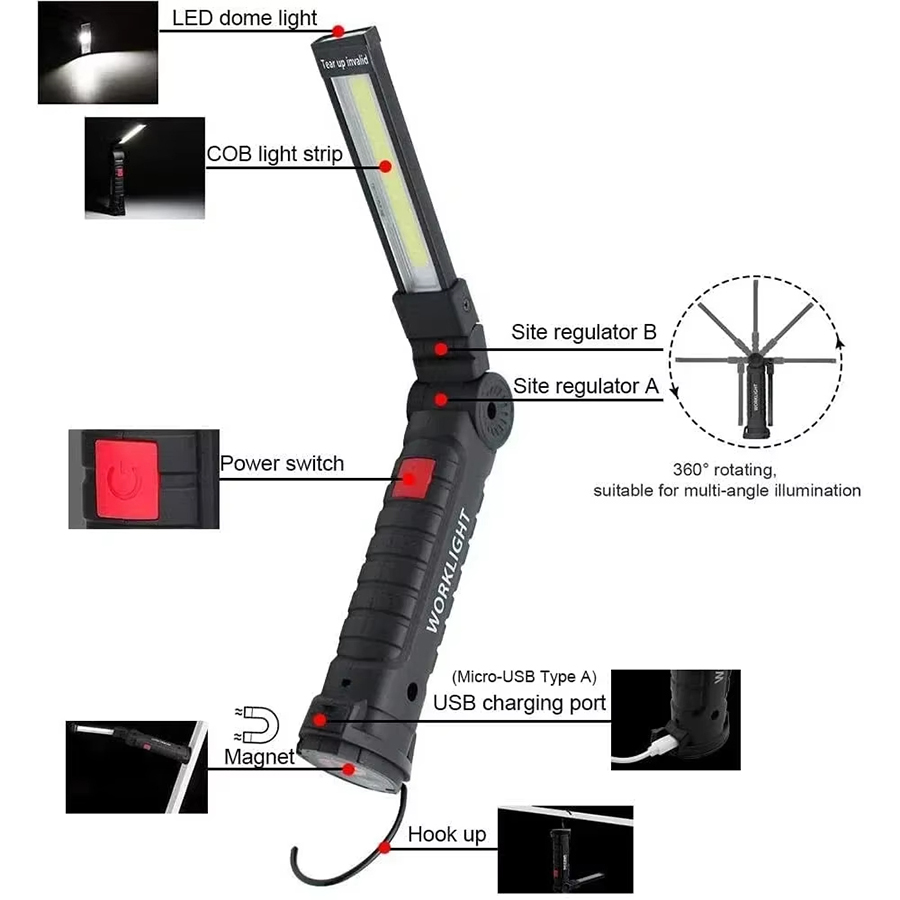 Portable LED Flashlight with M - огляд і ціна Zinc Outdoor Lighting