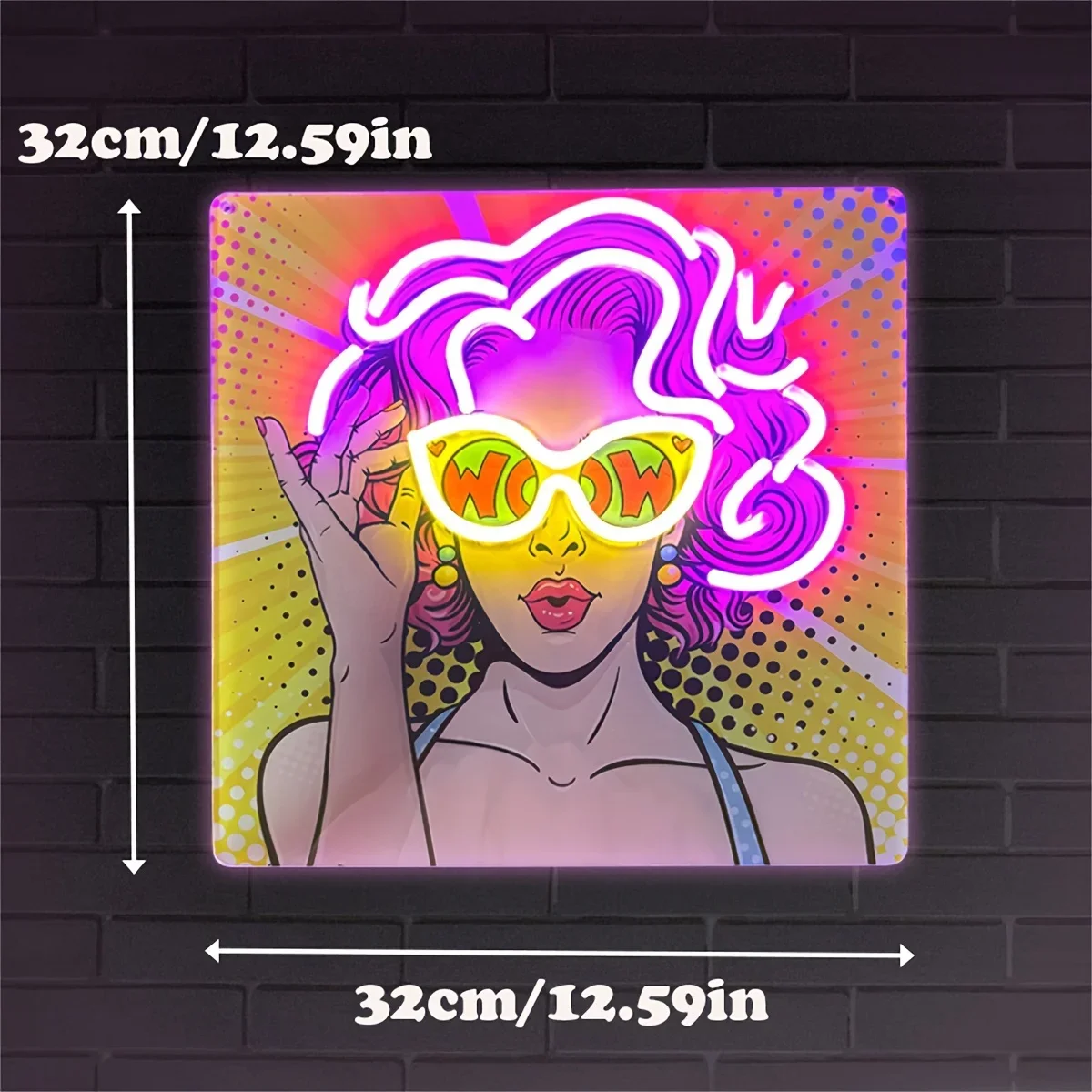 Wow Lady Pop Art LED Neon Sign - огляд і ціна Outdoor Lighting Decor Wow
