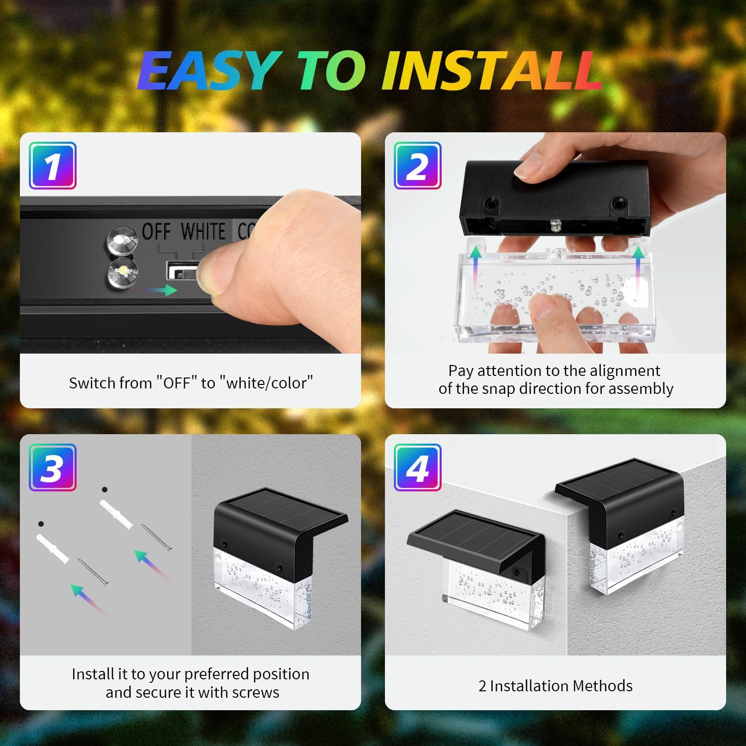 Solar Fence Lights Outdoor Wat - огляд і ціна Post Cap Light