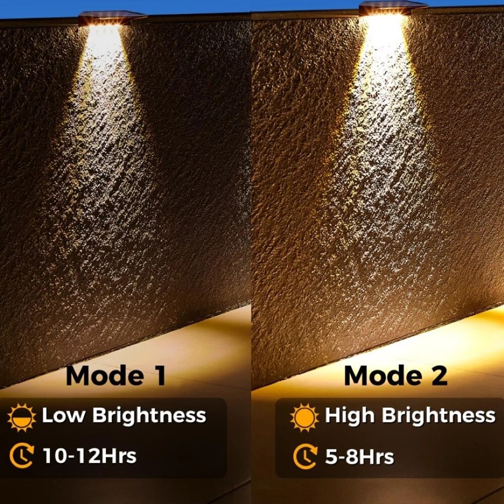 2 Pack Solar Wall Lights 4 LED - огляд і ціна Post Cap Light