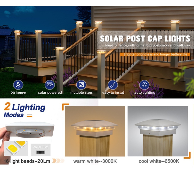 4 Pack Solar Post Cap Lights O - огляд і ціна Post Cap Light
