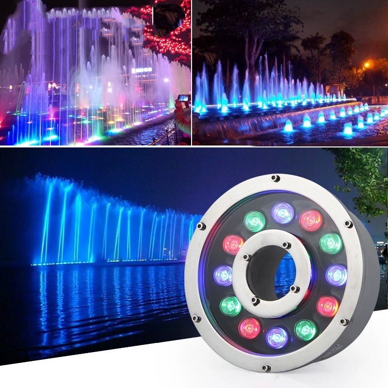 RGB LED Fountain Lamps 12V 24V - огляд і ціна Outdoor Lighting Around Pool