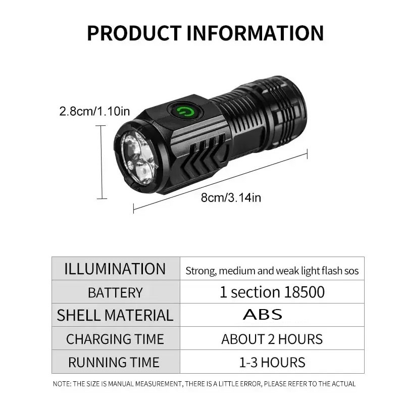 Mini 3LED Flashlight With Pen  - огляд і ціна Outdoor Lighting Permanent