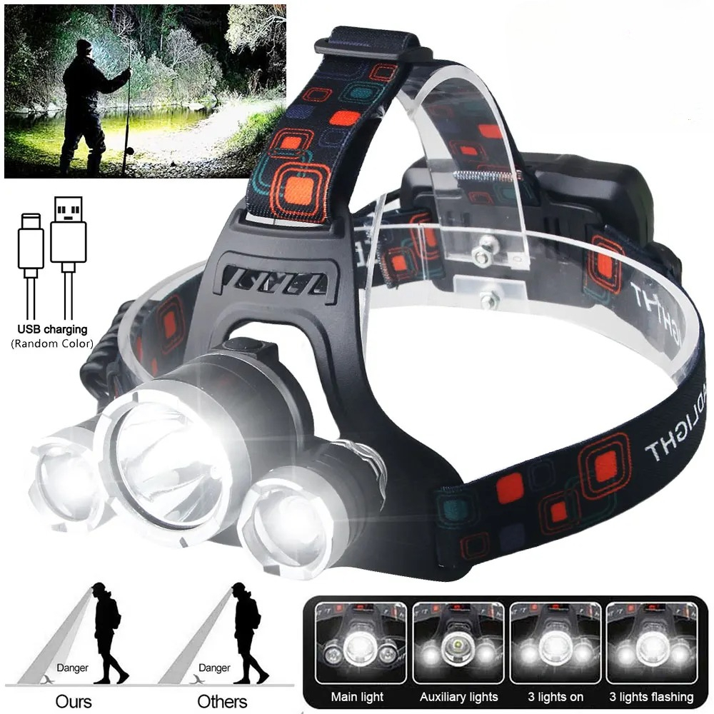 High Power LED Headlamp 18650  - огляд і ціна Zinc Outdoor Lighting