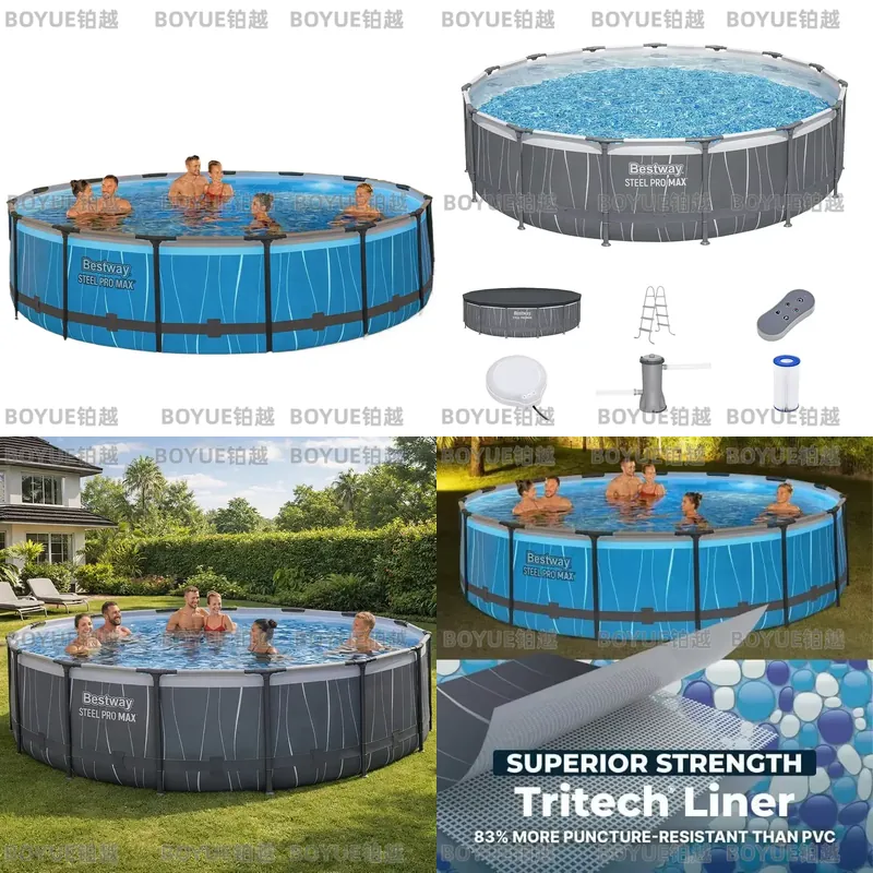 Round Steel Frame Above Ground - огляд і ціна Outdoor Lighting Around Pool