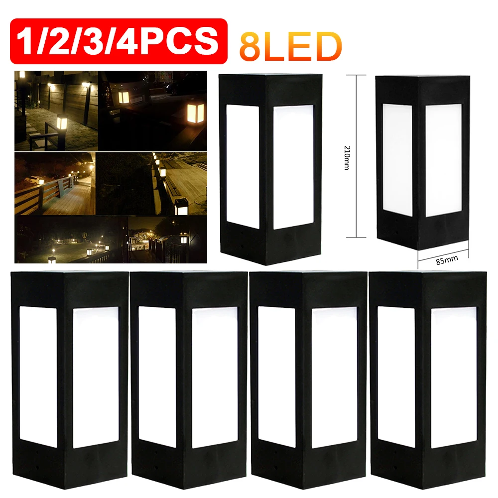 1-4PC Solar Fence Post LED Cap - огляд і ціна Post Cap Light
